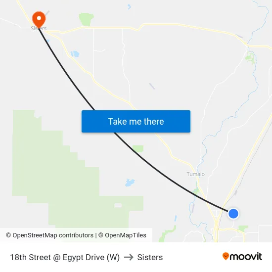 18th Street @ Egypt Drive (W) to Sisters map