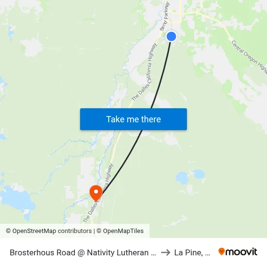 Brosterhous Road @ Nativity Lutheran (E) to La Pine, OR map