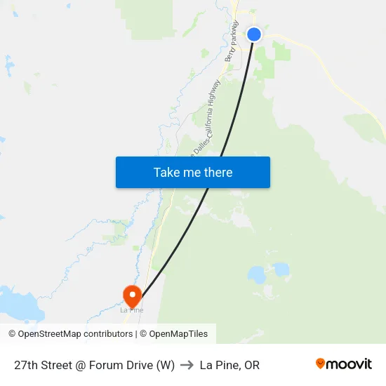 27th Street @ Forum Drive (W) to La Pine, OR map