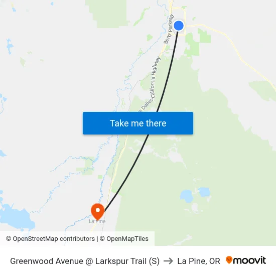 Greenwood Avenue @ Larkspur Trail (S) to La Pine, OR map