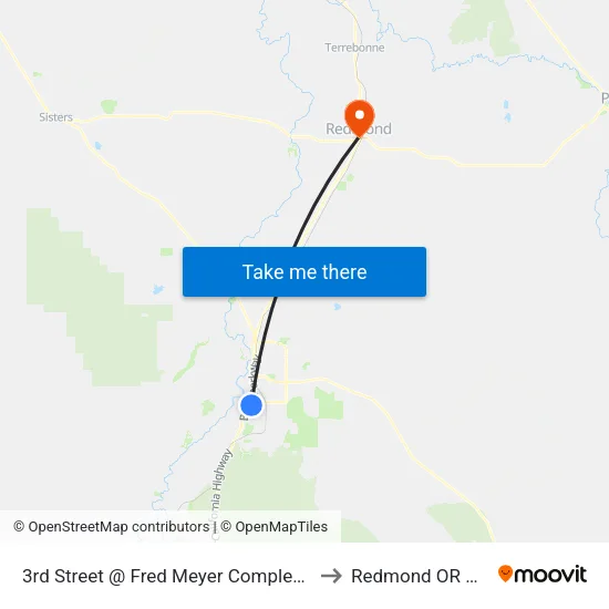 3rd Street @ Fred Meyer Complex (W) to Redmond OR USA map