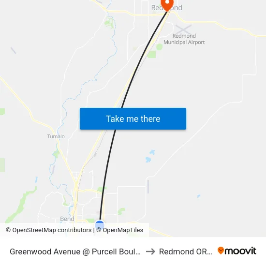Greenwood Avenue @ Purcell Boulevard (S) to Redmond OR USA map