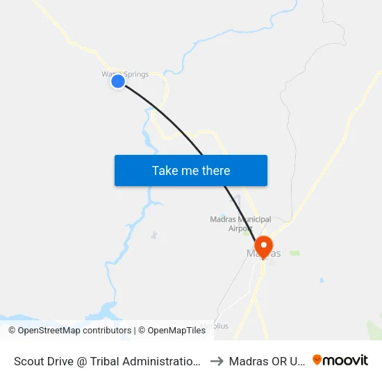Scout Drive @ Tribal Administration (S) to Madras OR USA map