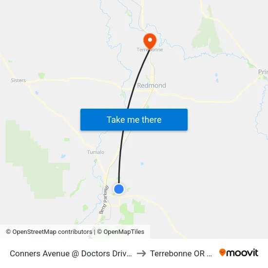 Conners Avenue @ Doctors Drive (W) to Terrebonne OR USA map