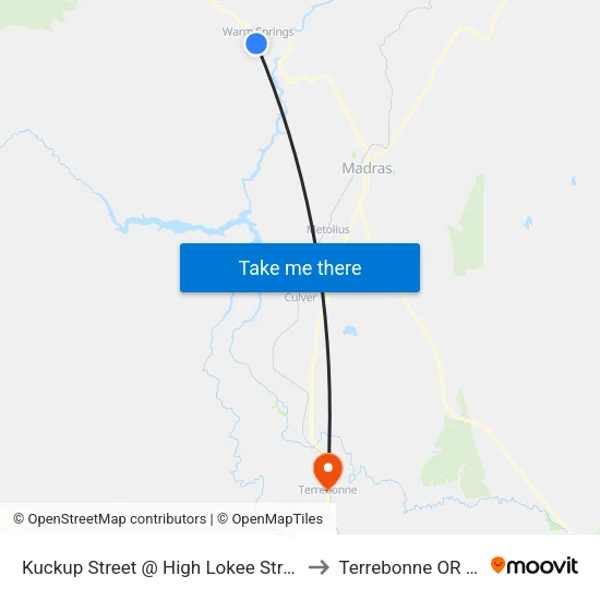 Kuckup Street @ High Lokee Street (E) to Terrebonne OR USA map