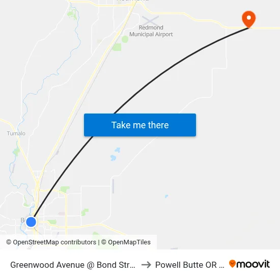 Greenwood Avenue @ Harriman Street (S) to Powell Butte OR USA map