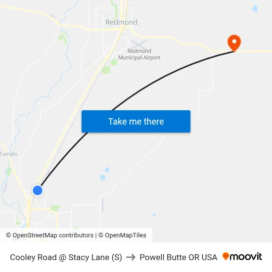 Cooley Road @ Stacy Lane (S) to Powell Butte OR USA map