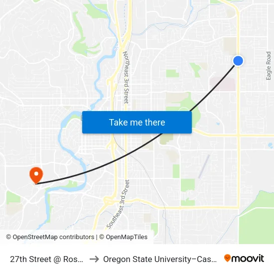 27th Street @ Rosemary Drive (W) to Oregon State University–Cascades (OSU–Cascades) map