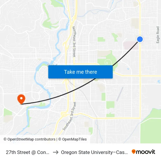 27th Street @ Conners Avenue (W) to Oregon State University–Cascades (OSU–Cascades) map