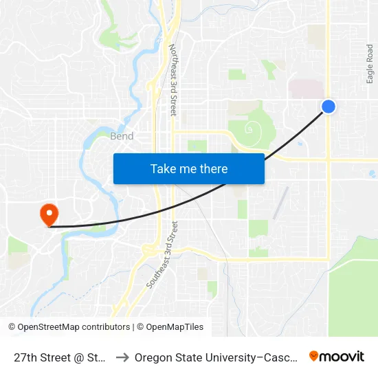 27th Street @ Stone Lodge (E) to Oregon State University–Cascades (OSU–Cascades) map