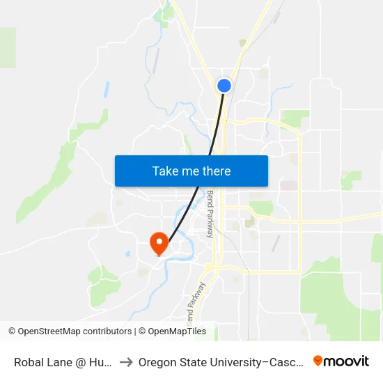 Robal Lane @ Hunnell Road (S) to Oregon State University–Cascades (OSU–Cascades) map