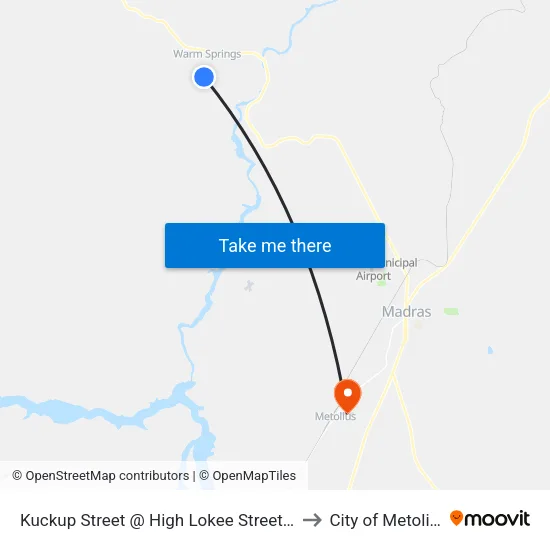 Kuckup Street @ High Lokee Street (E) to City of Metolius map