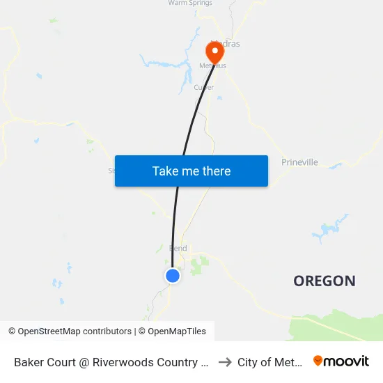 Baker Court @ Riverwoods Country Store (S) to City of Metolius map