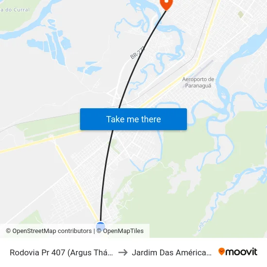 Rodovia Pr 407 (Argus Thá Heyn), 184 to Jardim Das Américas-Curitiba map