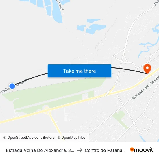 Estrada Velha De Alexandra, 3631 to Centro de Paranaguá map