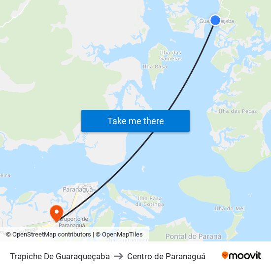 Trapiche De Guaraqueçaba to Centro de Paranaguá map