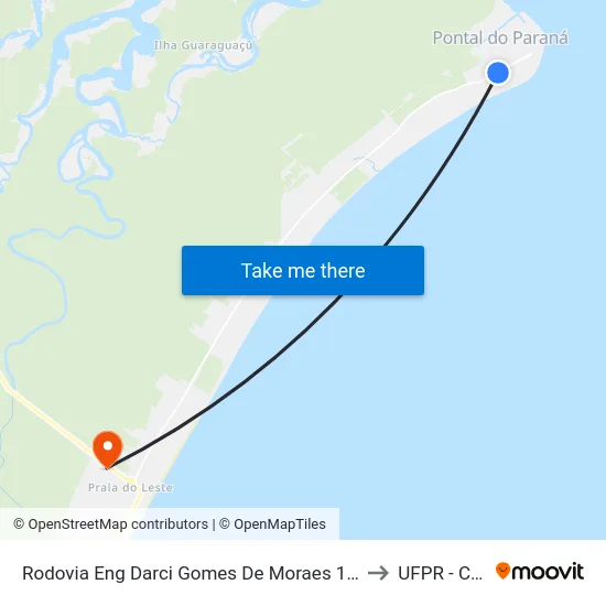 Rodovia Eng Darci Gomes De Moraes 17598rodovia Pr 412 (Eng Darci Gomes De Moraes), 525 to UFPR - Campus Marissol map