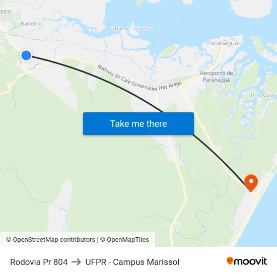 Rodovia Pr 804 to UFPR - Campus Marissol map