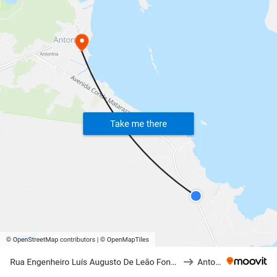 Rua Engenheiro Luís Augusto De Leão Fonseca, 997 - Capela to Antonina map