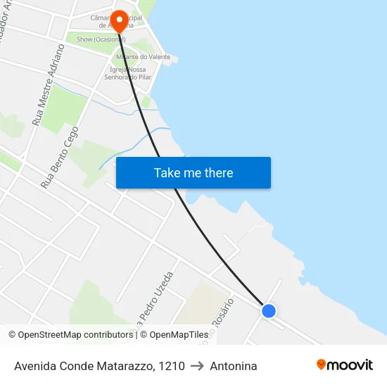 Avenida Conde Matarazzo, 1210 to Antonina map