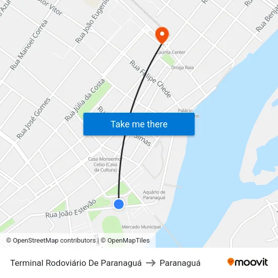 Terminal Rodoviário De Paranaguá to Paranaguá map