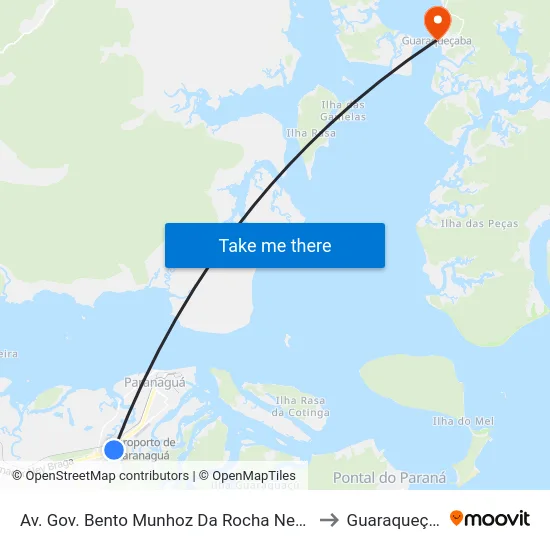 Av. Gov. Bento Munhoz Da Rocha Neto, 3527 to Guaraqueçaba map