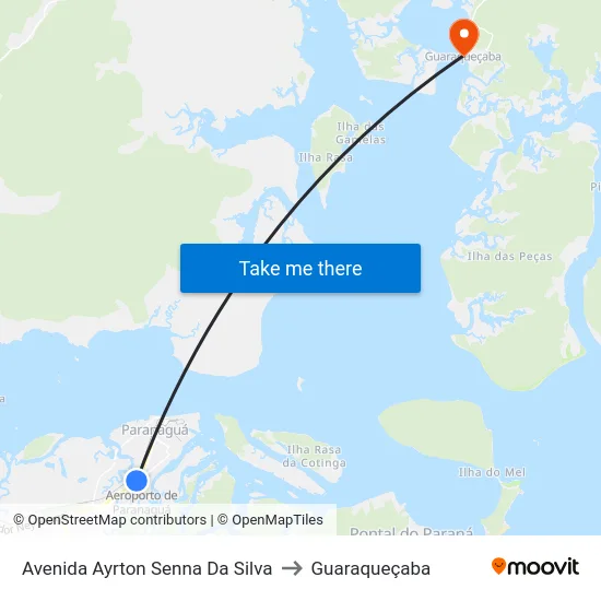 Avenida Ayrton Senna Da Silva to Guaraqueçaba map