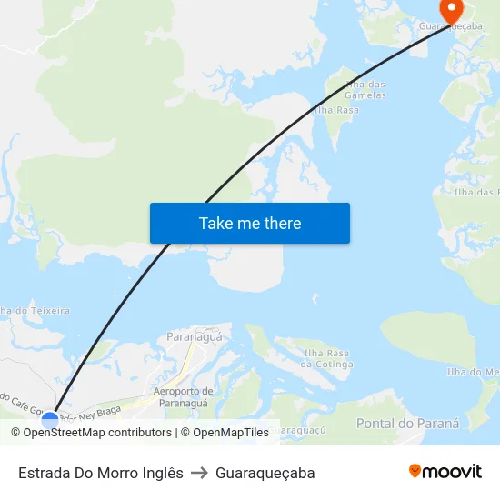 Estrada Do Morro Inglês to Guaraqueçaba map