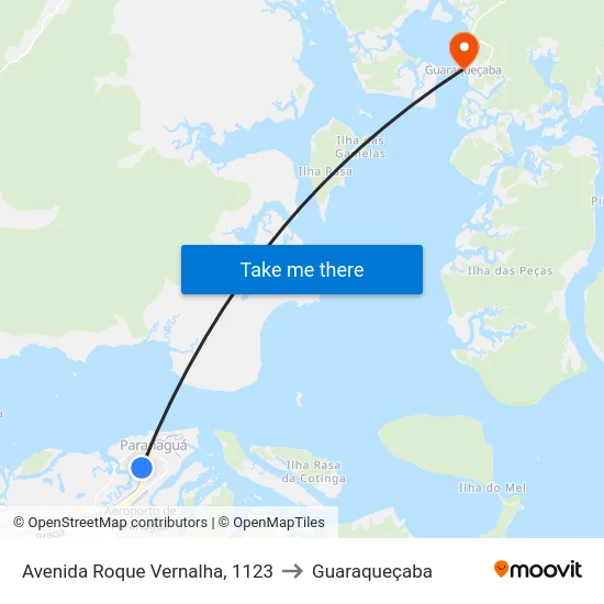Avenida Roque Vernalha, 1123 to Guaraqueçaba map