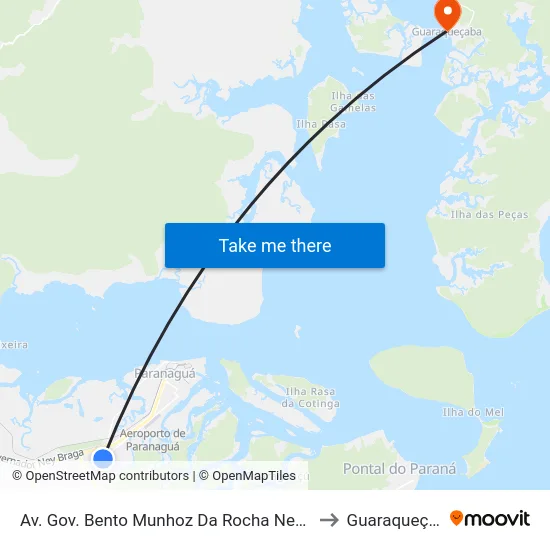 Av. Gov. Bento Munhoz Da Rocha Neto, 5089 to Guaraqueçaba map