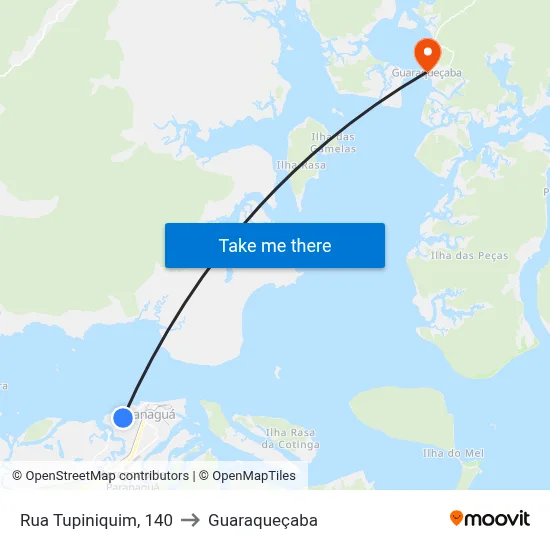 Rua Tupiniquim, 140 to Guaraqueçaba map