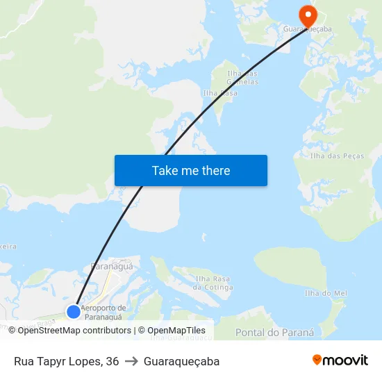 Rua Tapyr Lopes, 36 to Guaraqueçaba map