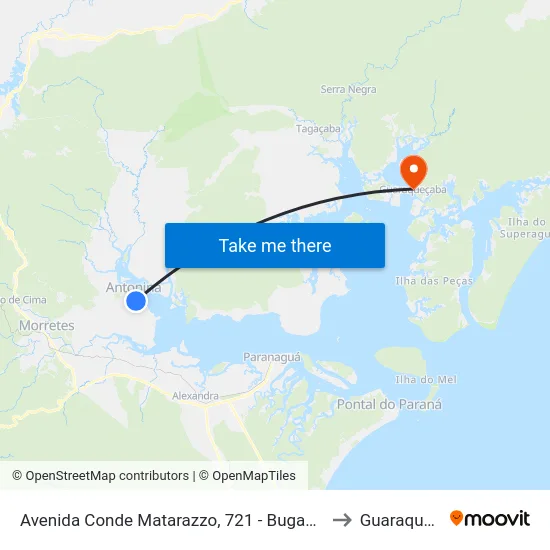 Avenida Conde Matarazzo, 721 - Buganvil Restaurante to Guaraqueçaba map