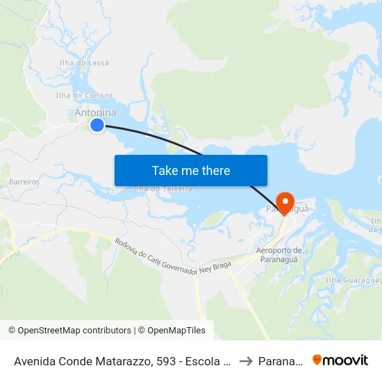 Avenida Conde Matarazzo, 593 - Escola Gil Feres to Paranaguá map