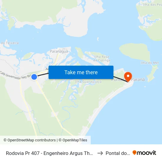 Rodovia Pr 407 -  Engenheiro Argus Tha Heyn, 24 to Pontal do Sul map