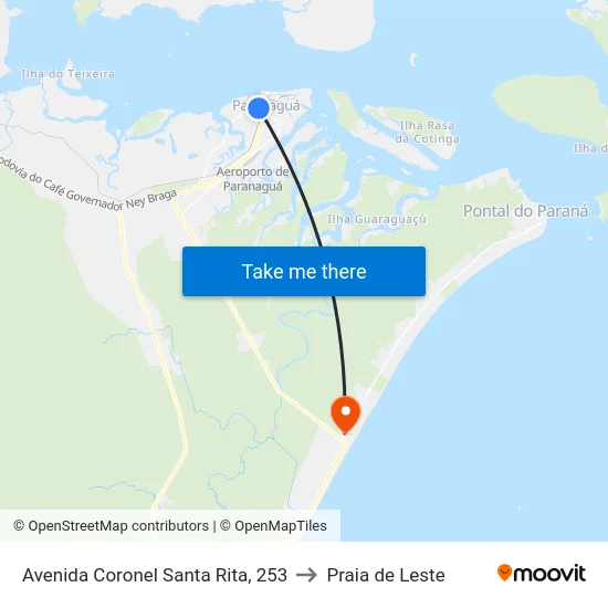 Avenida Coronel Santa Rita, 253 to Praia de Leste map