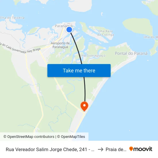 Rua Vereador Salim Jorge Chede, 241 - Biblioteca Municipal to Praia de Leste map