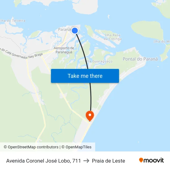 Avenida Coronel José Lobo, 711 to Praia de Leste map