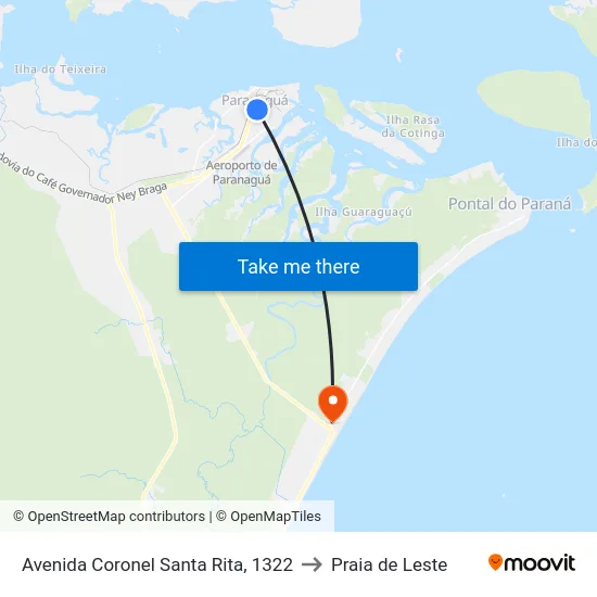 Avenida Coronel Santa Rita, 1322 to Praia de Leste map