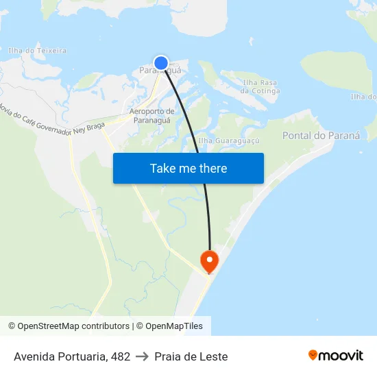 Avenida Portuaria, 482 to Praia de Leste map