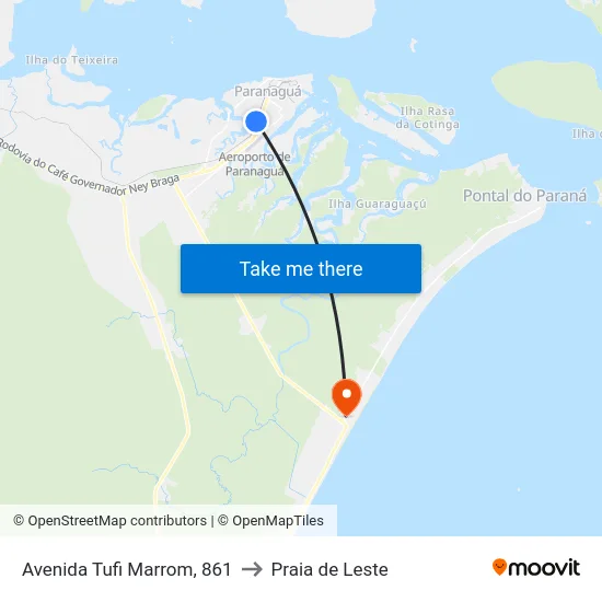 Avenida Tufi Marrom, 861 to Praia de Leste map