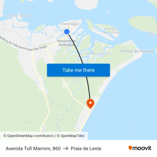 Avenida Tufi Marrom, 860 to Praia de Leste map