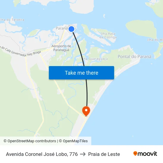 Avenida Coronel José Lobo, 776 to Praia de Leste map