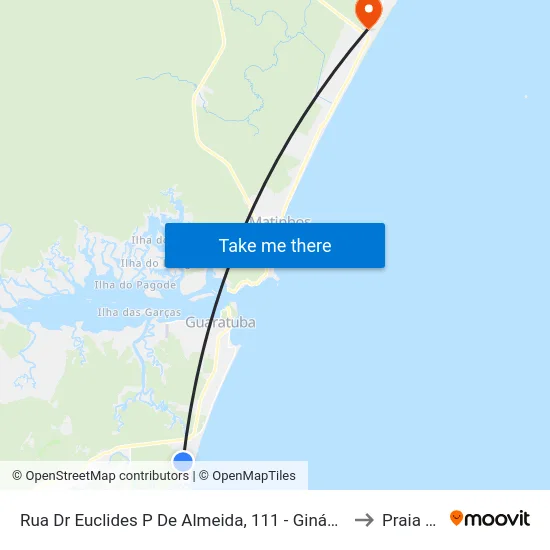 Rua Dr Euclides P De Almeida, 111 - Ginásio De Esportes Irineu Da Graça Filho to Praia de Leste map