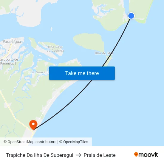Trapiche Da Ilha De Superagui to Praia de Leste map
