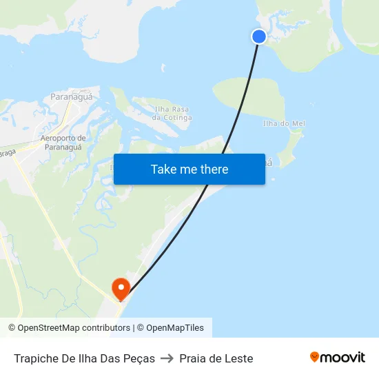 Trapiche De Ilha Das Peças to Praia de Leste map