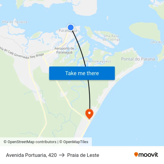 Avenida Portuaria, 420 to Praia de Leste map