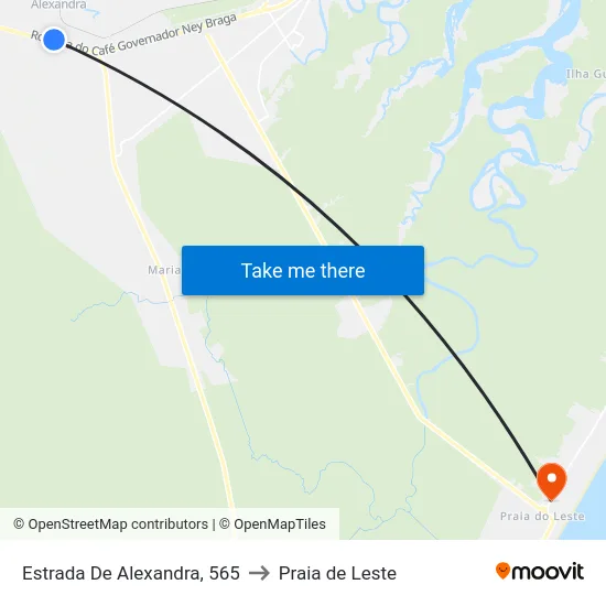Estrada De Alexandra, 565 to Praia de Leste map