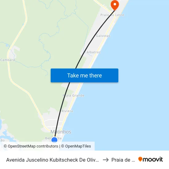 Avenida Juscelino Kubitscheck De Oliveira, 699 - Nissei to Praia de Leste map