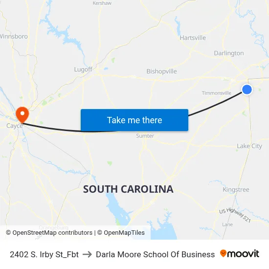 2402 S. Irby St_Fbt to Darla Moore School Of Business map